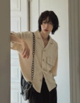 라들로 크롭 린넨 포켓 블레이저 (2 color) : 투플랜