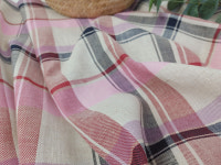 린넨 원단 린넨천 면마 혼방 트윌 플레이드 체크 원단 4213 : 더린넨랩