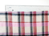 린넨 원단 린넨천 면마 혼방 트윌 플레이드 체크 원단 4213 : 더린넨랩