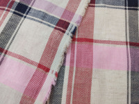 린넨 원단 린넨천 면마 혼방 트윌 플레이드 체크 원단 4213 : 더린넨랩