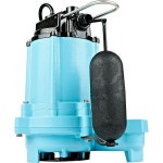 Little Giant 15ECCIASFS 115V 34HP 4800 GPH 유출수섬프 펌프 통합 스냅 액션 플로트 스위치 10피트. 코드 블루 14942784 : 베르33