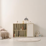 키즈 아이방 좁은 칸 많은 예쁜 색감 책장 수납장 세트 어린이집 소프트 : IVY퍼니처