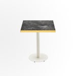 홈카페 럭셔리 올화이트 골드 엣지 사각 티테이블 600 심플 가정 미니 작은 : IVY퍼니처