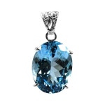 블루토파즈 원석팬던트 실버 보석팬던트 PP-4881 : 힐링젬