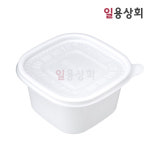사각용기 TY 125 450ml 대 600세트 백색 / 죽 반찬 샐러드 : 일용상회