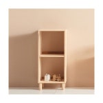 H6362 2단 2칸 고무나무 책장 1color : 명가리빙