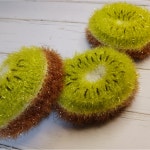 귀여운 키위 수세미 손뜨개 아크릴 수세미 핸드메이드 주방 설거지 과일캐릭터 : 몽몽팔방