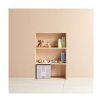 H6405 3단 3칸 고무나무 책장 1color : 명가리빙