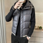 다운베스트 남성 가을겨울 따듯한조끼 배자 오리털 복청 년도 협남 라이트슬림 조패 민소매코트 : 싸다구집앞마켓