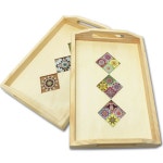 우드트레이 쟁반 손잡이트레이 모자이크 트레이 타일 모자이크 쟁반 : 서치플레이스7