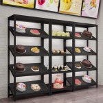 슈퍼마켓 빵진열대 경사 선반 매대 과일 가판대 마켓 경사형 4단 80x40x140cm : 유냉샵
