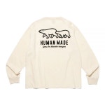 휴먼 메이드 울 블렌디드 롱슬리브 티셔츠 화이트 (23FW) XL : WinnerShop