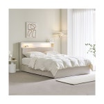 H8263 패브릭 1단 수납 LED 침대 K 1color : 명가리빙