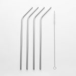 텀블러용 음료 스테인리스 꺽인 빨대 4P 재사용 스텐 회사 주부 : 용감한팝콘