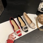 페이거 가문 신형 여성슈즈 실켓 새틴 물 드릴버클 평수저 우아하고 단화운동화 납삼 305009/24008 : 싸다구우리동네마트