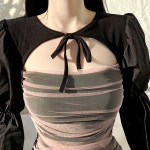 알콩 달콩 퍼프 셔링 원피스 : 보보어패럴주식회사