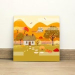 [꾸밈] af002-아크릴액자_사계절의풍경일러스트 : 핫트랙스