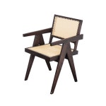 프리미엄 아카시아 원목 유니크 라탄 소재 카페 의자 커피 암체어 빈티지 : IVY퍼니처