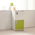 400 2단 2칸 개인 사물함 자물쇠 안전보관 미니캐비넷 다용도수납함 사무용수납 : 온리큐