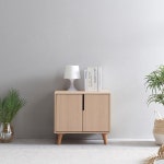 원룸 거실 틈새 장식장 양문 도어형 수납장 600 서랍협탁 다용도 고급스러운 침대보조 : 온리큐