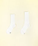 일오공칠  3PACK  1507 라이트 애슬레틱 엠보 케어 삭스 - 화이트/블랙 mono trouser 6p : NEWJICS