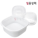 사각용기 TY 180 1200ml 대 백색 / 죽 반찬 샐러드 : 일용상회