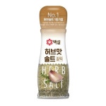 CJ 기묘한수퍼 감칠맛 백설 허브맛솔트 갈릭 풍미가득 캠핑 홈파티 50g 2개 : 기묘한 수퍼마켓