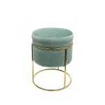 스틸프레임 인테리어 벨벳 원형 골드 스툴 보조의자 의자 스툴의자 벨벳스툴 보조스튤 : 온리큐