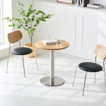 21T두께 베이직상판 탁자 원형 테이블 600 홈카페분위기 홈카페인테리어 상담실 매장 : 온리큐