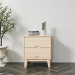 작은방 소품수납장 편백원목 2단 서랍형 협탁 좁은공간수납장 좁은공간수납 미니멀 : 온리큐