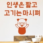 [꾸밈] ia650-인생은짧고고기는(중형)_그래픽스티커 : 핫트랙스