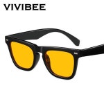 VIVIBEE 스퀘어 블루 라이트 차단 안경 게이밍 오렌지 UV400 렌즈 사무실 여성 무광 블랙 고글 2024 트렌드 : 예뻐라최고