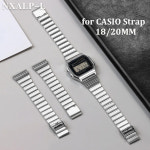 2025 호환 카시오 F-91W 스테인리스 스틸 시계줄 밴드 교체용 금속 메탈 18mm 20mm F105 F108 A158 168 AE1200 1300 : 고고무역
