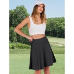 빅사이즈  ANRABESS 여성용 무릎 길이 치마바지 스커트 2024 여름 하이 웨이스트 골프 테니스 캐주얼 여행 내장 반바지 의류 : 에스와이넷샵