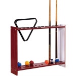 YUEXUEP스누커 큐 스탠드 홀드 바닥 스탠딩 12홀 당구장 스틱 홀더와 삼각형 당구 볼랙 : 셀레스븐