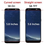 TFT S8 스크린 프레임 터치 스크린 디지타이저 교체 LCD 디스플레이 삼성 S8 G950F G950FD G9500 G950U 용 신제품 : yuriastore