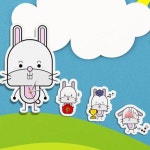 [꾸밈] na002-인테리어벽시계-귀여운토끼 : 핫트랙스