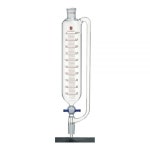 Kemtech America 켐텍 아메리카 F624250 신스웨어 추가 깔때기 압력 이퀄라이징 PTFE 스톱콕 250ml 상단 조인트 2440 아우터 하단... 