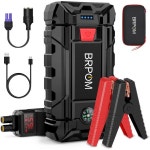 BRPOM 자동차 점프 스타터 3000A 피크 26800mAh최대 10L 가스 또는 8.0L 디젤 엔진 50회 12V 자동 부스터 배터리 팩 박스 급속 충전기... 