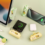카카오프렌즈 도킹형 일체형 미니 무선 보조배터리 5000mah 롤케이크 춘식이 8 PIN : 아이콘스
