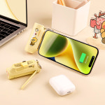 카카오프렌즈 도킹형 일체형 미니 무선 보조배터리 5000mah 롤케이크 춘식이 8 PIN : 아이콘스