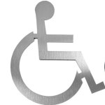 장애인 주차표지판 화장실 메탈 장애인전용안내판실버 : 제이앤드지