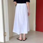 산디로 뒷밴딩 허리 버클 플리츠 롱 스커트-4color : Lindashop