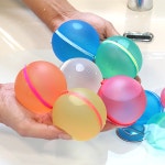 6개입 1세트 실리콘 자석 물풍선 워터볼 비비드 칼라 물공 재사용 가능 물놀이 준비 : 홈핸디