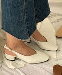 에르수 V라인 미들굽 슬링백힐(4color/3.5cm) : SHOESONE