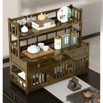 원목 다기장 다기찻장 그릇장 찻장 진열장 찬장 수납장 2단 40cm : 컴피팩토리