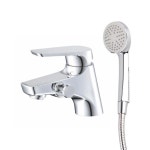 샤워기겸용수전 욕실 대붙이 원홀 샤워수전꼭지 : 알파굿즈