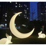 초승달 조명 별 토끼 조형물 포토존 마당 카페 대형 고급 타옵션 고객센터 : 성지해외전문몰