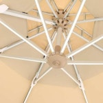 대형 야외 파라솔 태양열 LED 조명 텐트 천막 정원 카페 자외선 차단 그늘막 : 마미꼬미몰