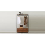 드레스룸 옷방 이동바퀴 2단 4칸서랍 행거 1200 옷장행거 행거선반 옷행거 수납선반 : 온리큐